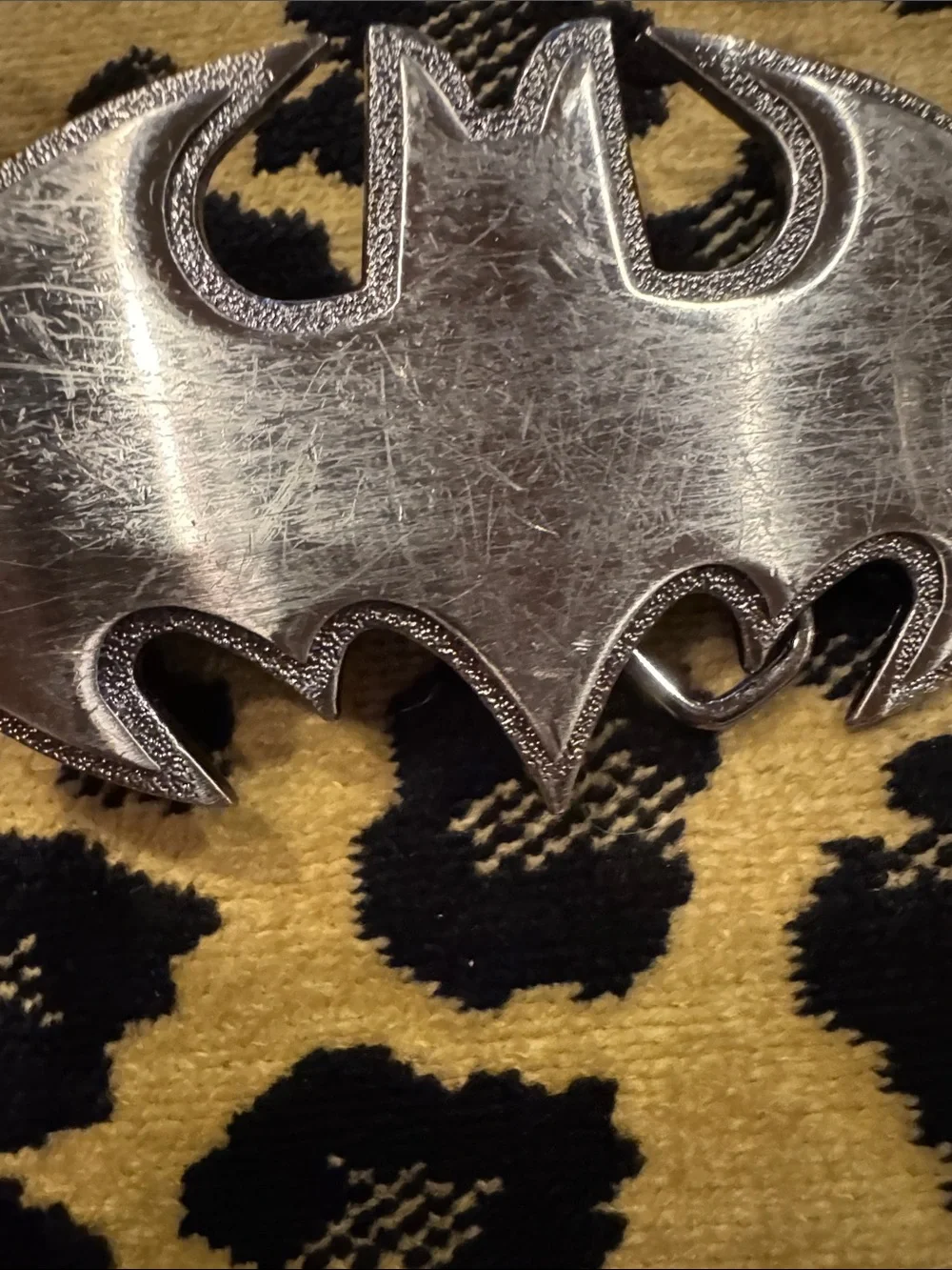 DC Comics Silver Batman Emblem Belt Buckle